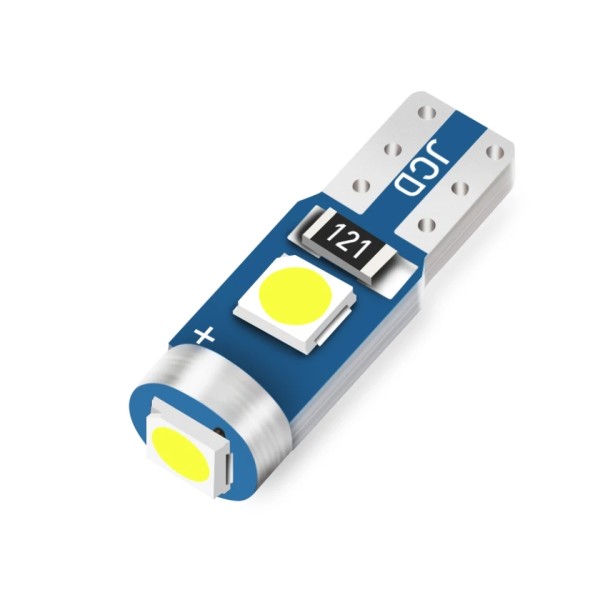 Led bec 3 smd 3030 soclu T5 pentru bord, de culoare mov